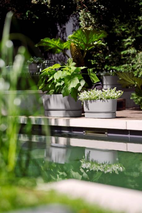 greenville pflanzgefäß 60cm rollen living beton